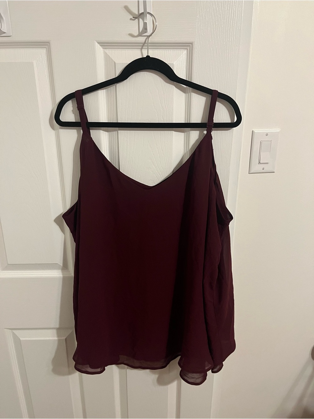 Torrid Sophie Swing Cami Burgundy Chiffon Tank Top Size 5 5X - Picture 8 of 8